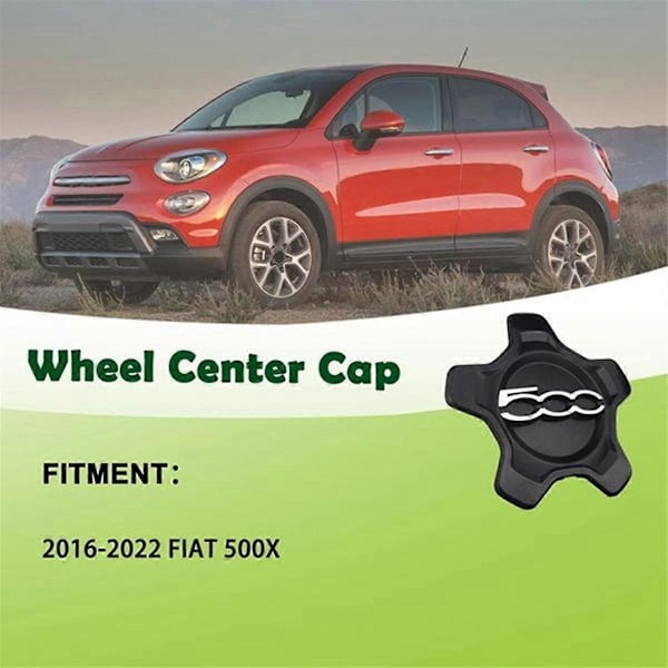 2 kpl Auton pyörän navan suojus 500X 2016-2022 6AN68LXHAA Pölysuoja Autotarvikkeet 735626311 BlackSilver