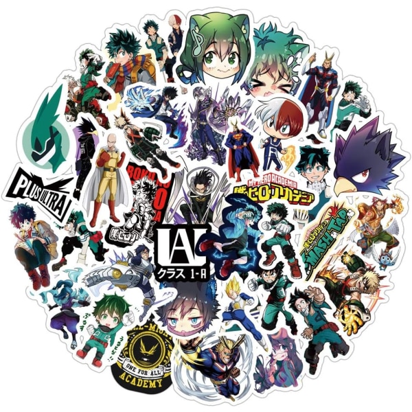 50 My Hero Academy anime klistermärken för bärbar dator My Hero Academia