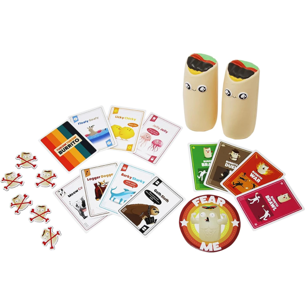 Exploding Kittens Throw Throw Burrito-kortspel för vuxna Tonåringar och barn, A Dodgeball Card Game, Lingua Inglese