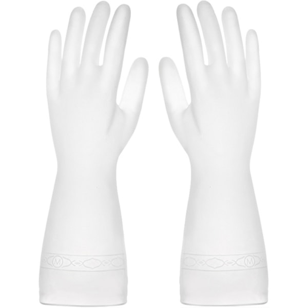 Diskmaskinshandskar gummihandskar genom vanlig vit M