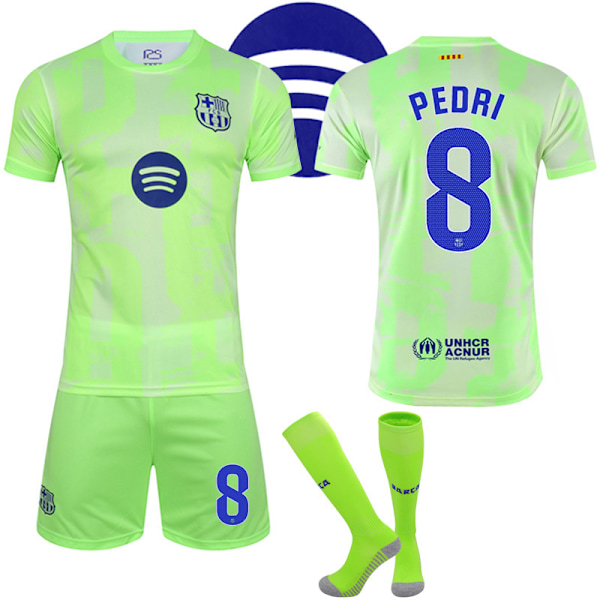 Barcelona Bortatröja Barn Fotbollskläder No.8 PEDRI 24-25 26