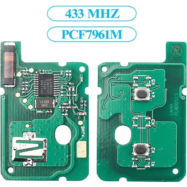 Hjärta Häst Renault Sandero Dacia Logan Lodgy Dokker Duster Trafic Clio 4 Master 3 PCF7961M 4A chip fjärrkontroll bilnyckel 433 MHz