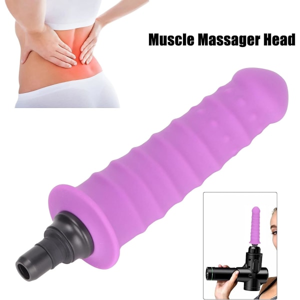 Lila Massagepistolhuvuden, Tillbehör för Djupvävnadsmassage, Bärbara Muskeltillbehör för Nackeavlast