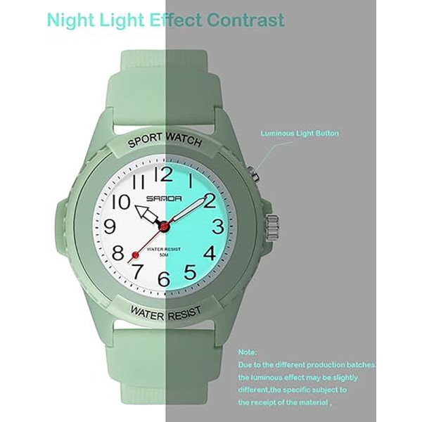 Damvattentät watch Analog watch LED-ljusande minimalistisk watch Purple