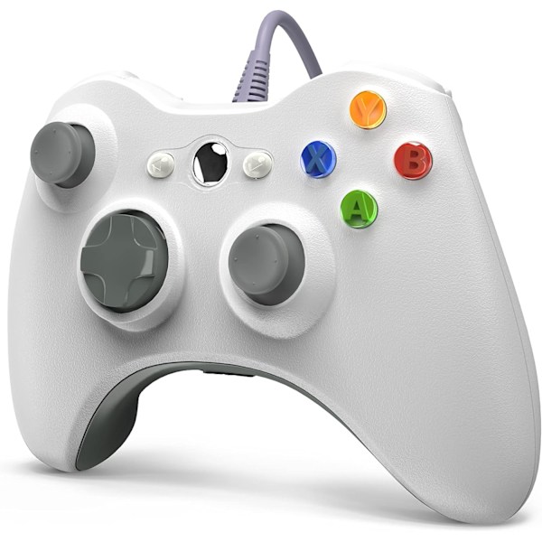 Trådlös handkontroll kompatibel med Xbox 360 2.4GHZ Gamepad Joystick (vit)