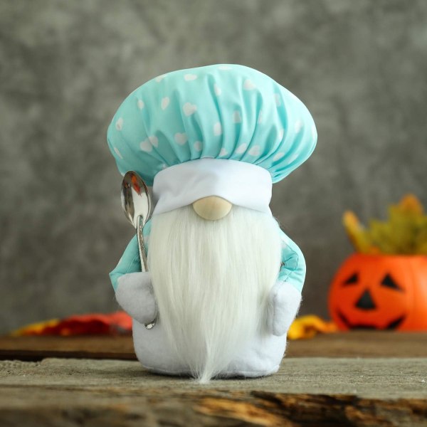 Kökskock Halloween Skörd ThanksgivSLING Gnomes Dekorationer 2ST Par Gåvor Bondgård Hem(Vit)