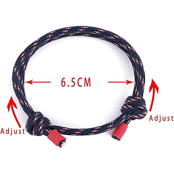 Nautisk Flettet Armbånd, 6 stk. justerbare håndlavede nautiske armbånd, unisex{sl}