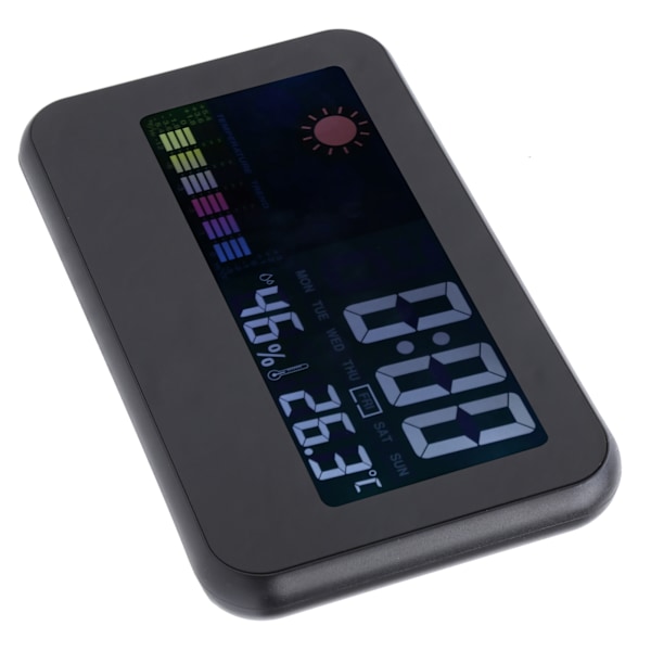 CJ2618T ‑10‑61℃ Digital Color Screen Thermometer Hygrometer with Alarm Clock Function