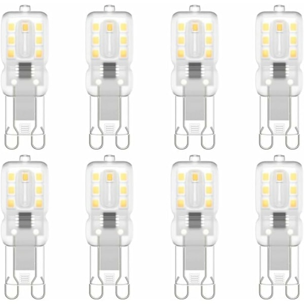 BETT G9 LED-lamppu, G9 LED 220V Luonnonvalkoinen 3000K 3W halogeeniekvivalentti 30W halogeenivalo 8 kpl