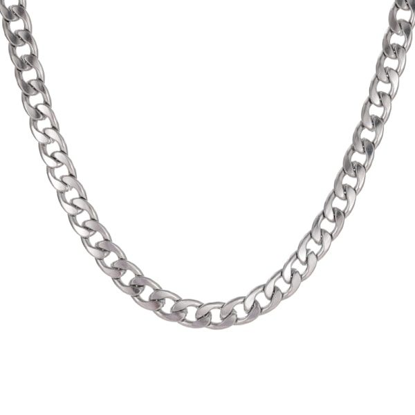 Titaani-teräskaulakoru miehille, Cuban Link -ketju 8mm Width 65cm