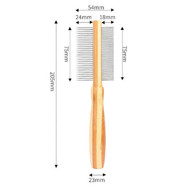 2PCS Double Sided Dog Grooming Comb for Massage and Shedding