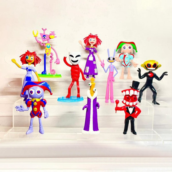 12 The Amazing Digital Circus Figures Set, Pomni Jax modellleksaker för barngåvor, The Amazing Digital Circus Collectible Anime Figurer 12pcs-g
