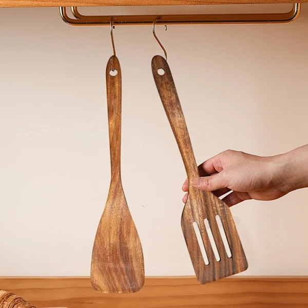 Köksredskapsset - Träredskap för matlagning 7-piece set
