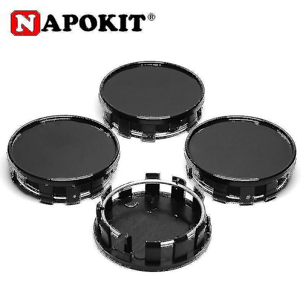 4 kpl 54 mm (52 mm - 50 mm) auton pyörän vanteen keskiökupua, auton pyörän keskiökupit, pölysuojat, musta kromi hopea