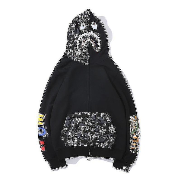 Herr Hoodie Camo Lös Dragkedja Jacka Tröjor För Män Pojke Wanke Star Pocket 3XL