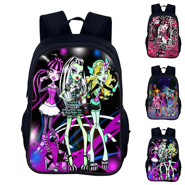 Monster High Rygsæk til Børn Skoletaske Rejsetaske Student Rygsæk B