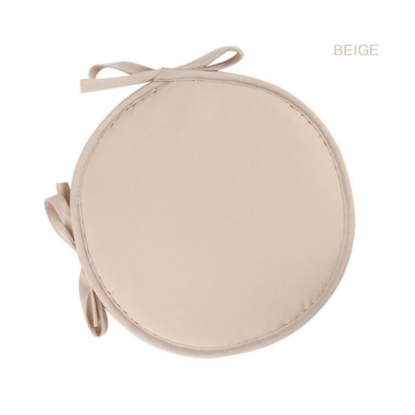 30/38 cm Blød Rund Stolhynde Stolpuder Med Stropper Bindes Fast Beige{sl} Beige 30cm