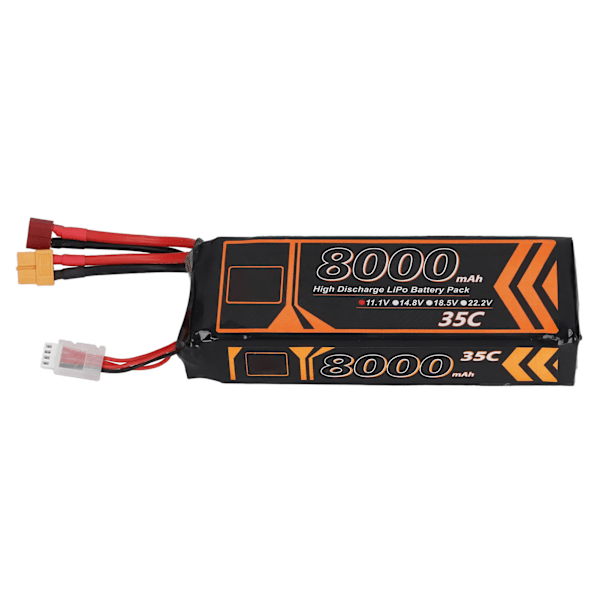 11,1V 8000mAh 35C 3S LiPo-batteri med T XT60-kontakt Tillbehör för QAV250 RC Racing Car Quadcopter