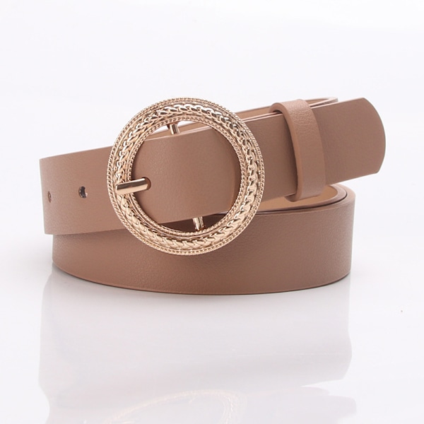 Women's Skinny PU Belt for Dress Travel Metal Belt Summer Faux Leather Metal Buckle