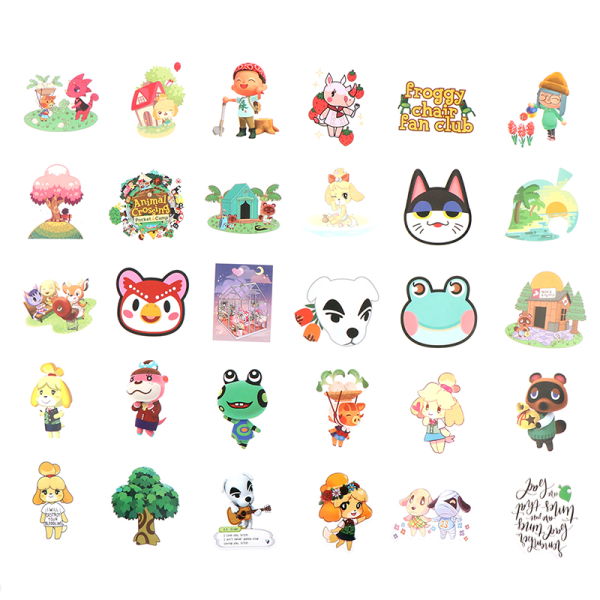 50st Animal Crossing Spel Stickers Skateboard Kylskåp Laptop Lu