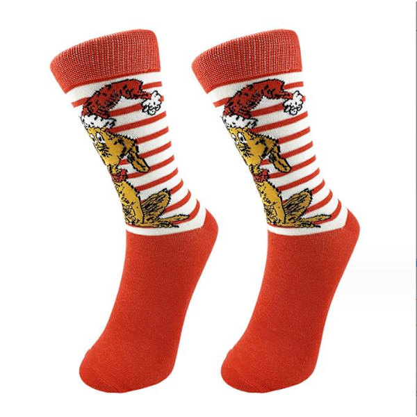 1 Par Julstrumpor Fuzzy Socks Present Julklapp A
