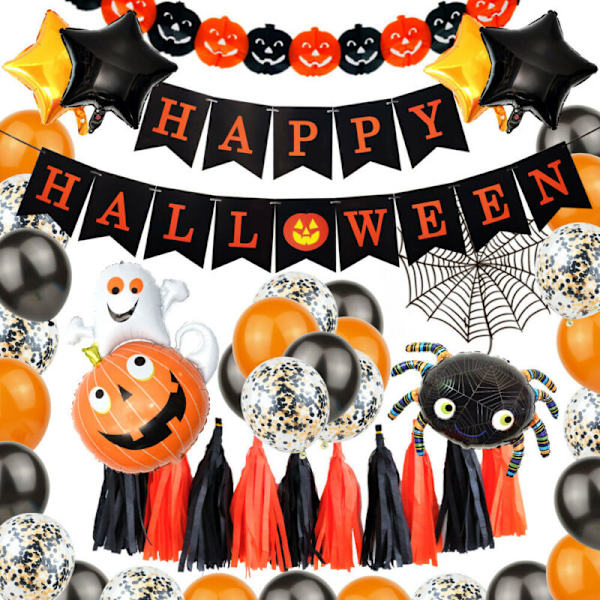 HYVÄÄ HALLOWEENIA Alumiinifolioilmapallo Syntymäpäiväjuhlat Fishtail