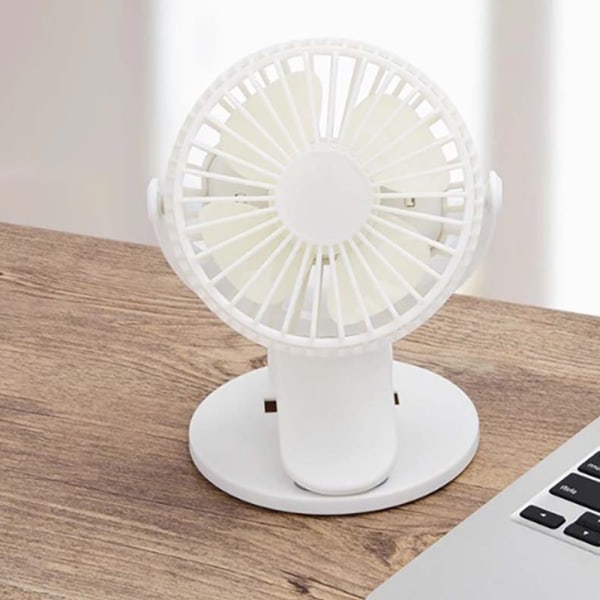 USB 360° Roterande Air Cooler Clip Bord Mini Fläkt Luftkylare white
