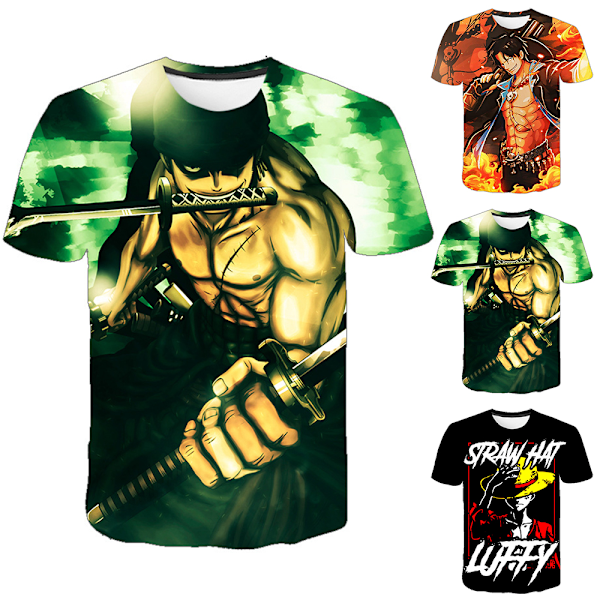 Son Goku T-shirt Pojk Anime Dragon Ball Z T-shirt Cartoon Toppar Tee Barn Pojkar T-shirts Barnkläder Sommar Kortärmad Topp C 140cm