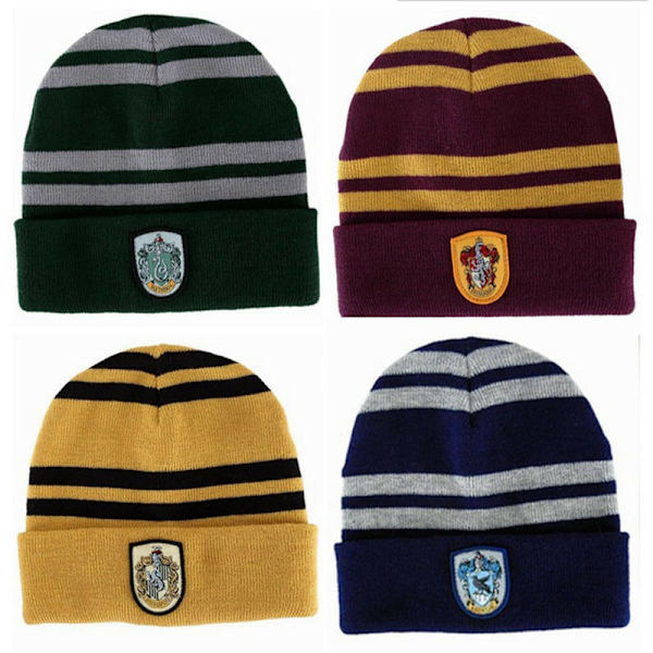 Harry Potter Stickad Mössa Cosplay Vintermode Varm Hatt yellow