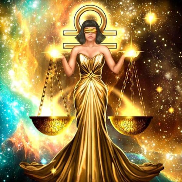 Tolv Konstellationer 5D Full Borr Diamantmålningar Dekoration Libra