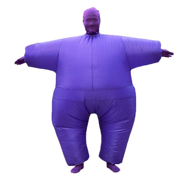 Sumo uppblåsbar kostym fettmaskerad blow up outfit Vuxen kostymer Cosplay uppblåst plagg purple