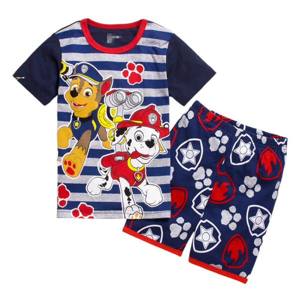 Barn Pojkar Flickor PAW Patrol Pyjamas Kortärmad T-shirt Shorts Set Ålder 4-7 år På sommaren Sovkläder #2 130cm