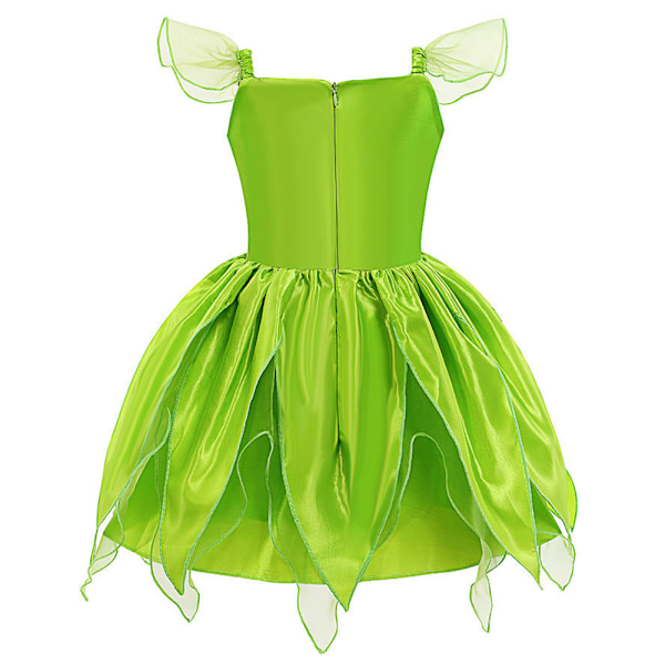 Lasten Tyttö Tinkerbell Keiju Pixie Naamiaisjuhlat Cosplay Puku Pääpantasetti 110cm