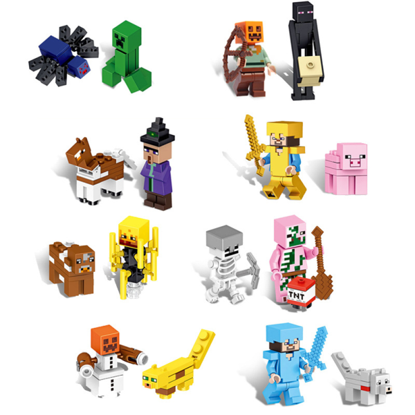 16st Minecraft Blockleksaker Actionfigurer Brick Kids Xmas Gift