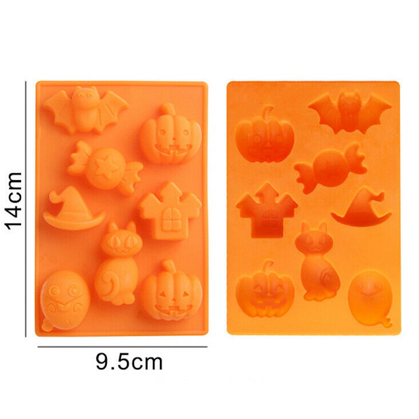 Halloween Silikoneform Chokolade Fondant Kage Bagning DIY Forme