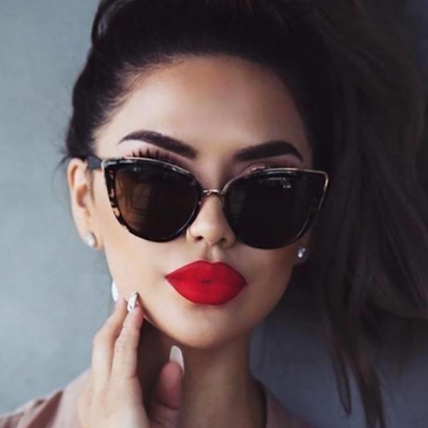 3-pack Solglasögon Leopard Shades Mode Cat Eye Glasögon Brown