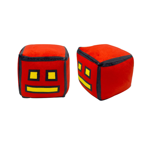 2024 Hot Spil The Geometry Dash Plyslegetøj Sød Pude Firkanter Udstoppede Dukke Samlinger Børnegaver Red