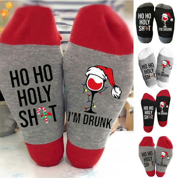 Julklapp - Varma och Mjuka Bomullsstrumpor för Unisex Grayish red