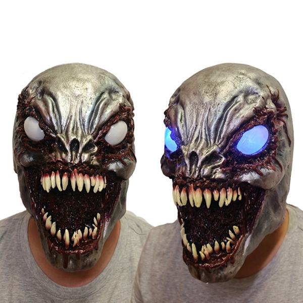 Halloween-naamio Led-valolla, valaiseva Venom-naamio, klubibileet, cosplay, pelottavat naamiot, hienot asusteet