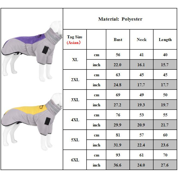 Lemmikkikoiran vaatteet ulkokäyttöön talvella lämmin topattu takki asu Grayish violet 2XL