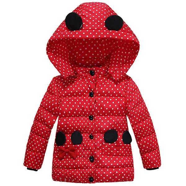 Barn Pojkflicka Vinter Polka Dot Tryckt Blue&Pink 90