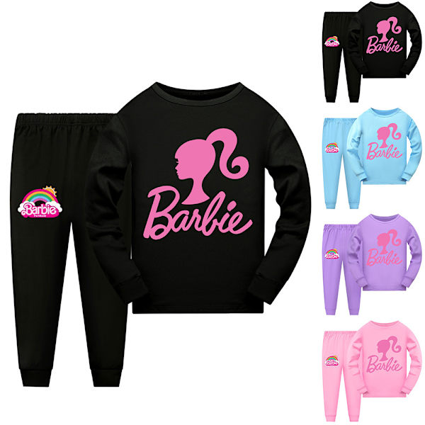 Barbie Filmer Träningsoverall Barn Lång Tröja Byxor Sportset purple 130cm