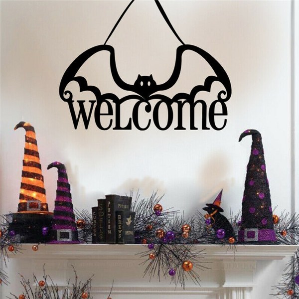 Halloween-dekoration för inomhus och utomhus, dörrhängande klä upp E