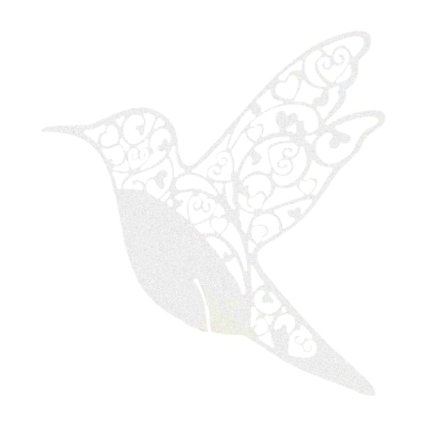 60st Hummingbird Bröllop Namn Plats Kort Vinglas Pärlemorskimrande White