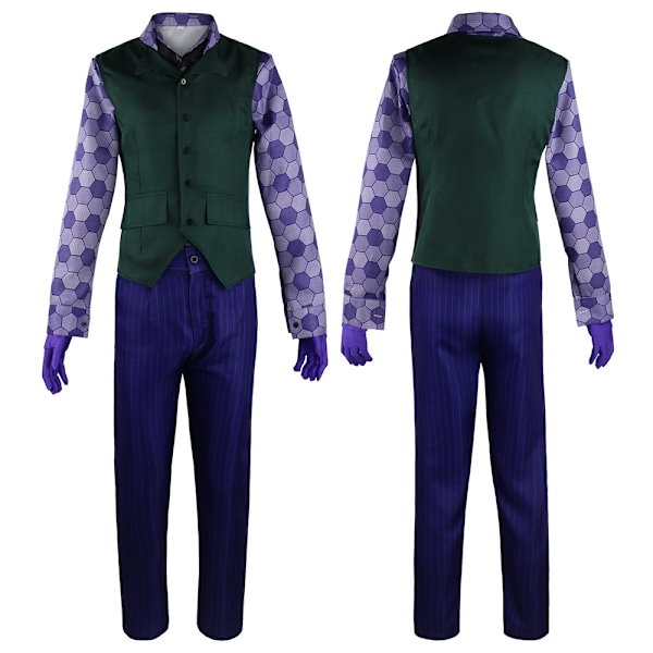 Voksen The Joker Halloween Cosplay Kostume The Dark Knight Klovn Fuld Fancy Kjole XL