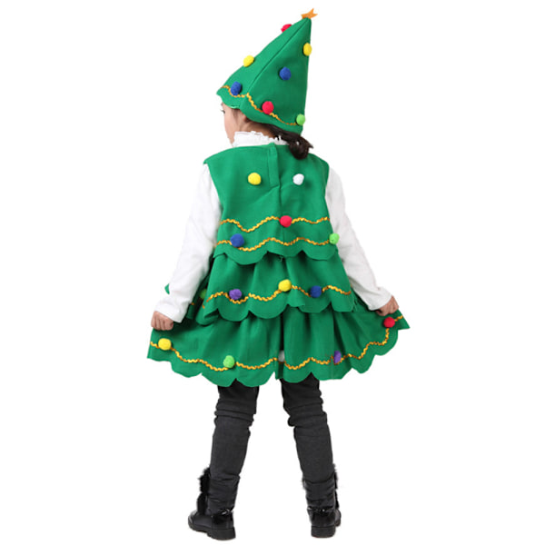 Jenter Jule Treet Kostyme Julebord Fancy Kjole Antrekk Alder 3-13 År 140cm