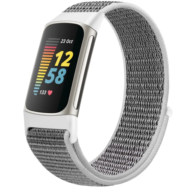 Ersättande Sport Loop Watch Rem för Fitbit Charge 5 Nylon Black