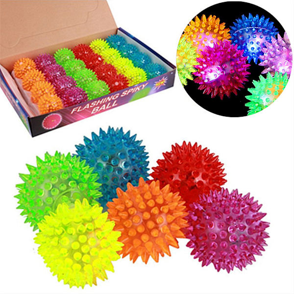 24 kpl Pallot Strobe Vilkkuvat Valot Värikäs Fidget-pallo Lelu