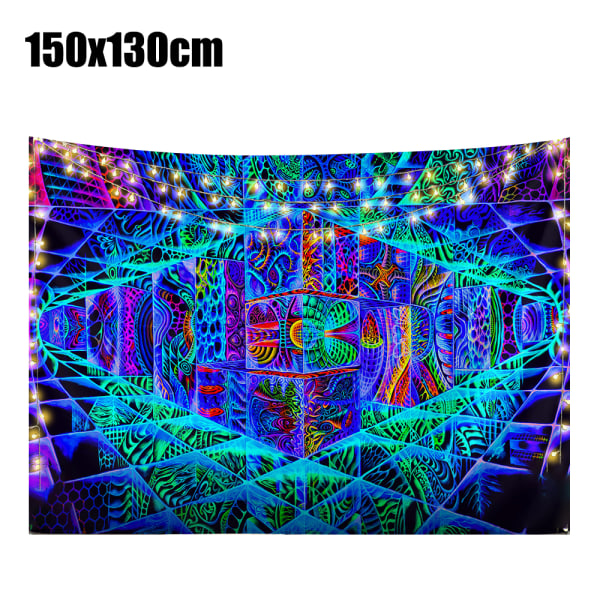 Hippietapet Vägghängande filt Boho Hemrumsdekoration 150x130cm