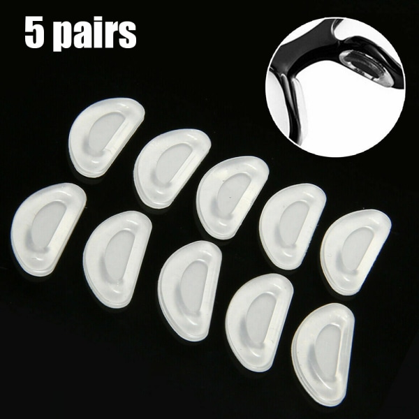 5 Par Nos Pads Anti-Slip Silikon För Glasögonglasögon 5 Pair